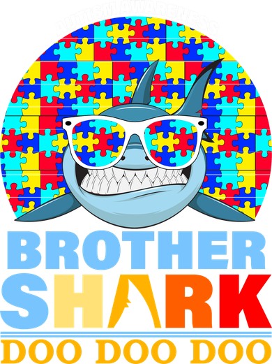 Autism Awareness Brother Shark Puzzles Backpack