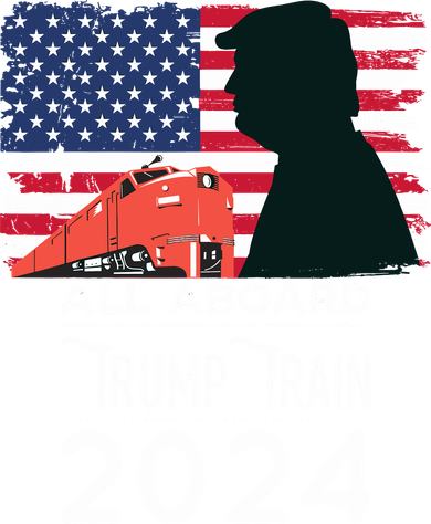 All Aboard Trump Train 2024 Vintage American Flag Hat