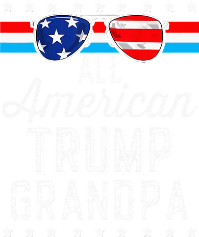 All American Trump Grandpa American Flag Sunglasses Trump Women's Dry Zone Grid Polo