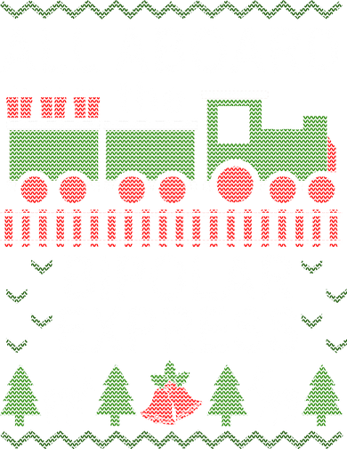 All Aboard The Bipolar Express Ugly Christmas Button