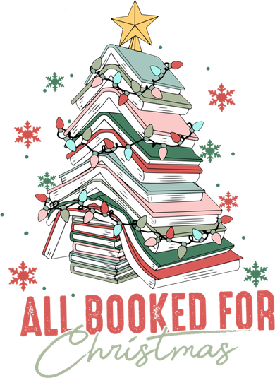 All Booked For Christmas Book Tree Christmas Xmas Lights Gift Mousepad