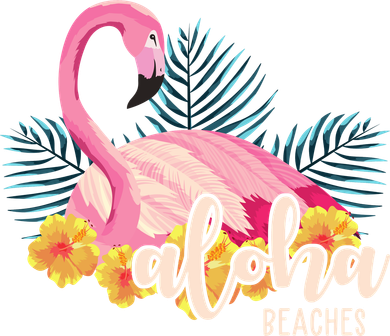 Aloha Beaches Flamingo Tropical Mousepad