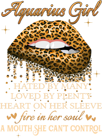 Aquarius Birthday Funny Gift Funny Leopard Sexy Lip Gift Women's Sweatshirt