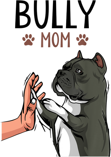 American Bully Mom Cute Dog Mama Funny Women TShirt Women's V-Neck T-Shirt