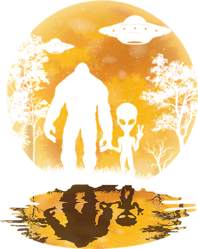 Alien Bigfoot Moon Sasquatch UFO Extraterrestria Toddler Sweatshirt