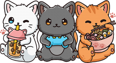 Anime Boba Tea Bubble Tea Gaming Gamer Ramen Cat Women's Tank Top