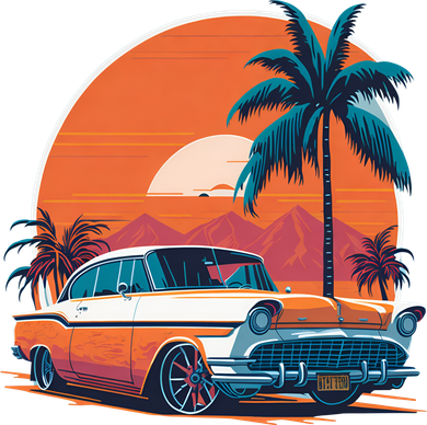 A Classic Car Parked In Front Kids T-Shirt