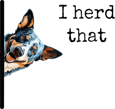 Australian Cattle Dog Owner Funny I Herd That Blue Heeler Kids T-Shirt