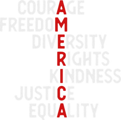 America Courage Freedom Diversity Rights Friendship Justice Beanie
