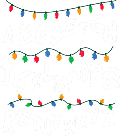 Alphabet Christmas Lights Stranger Women's Hoodie