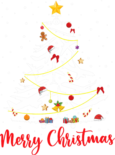 Airplane Christmas Tree Merry Christmas Most Likely Pilot Golf Towel