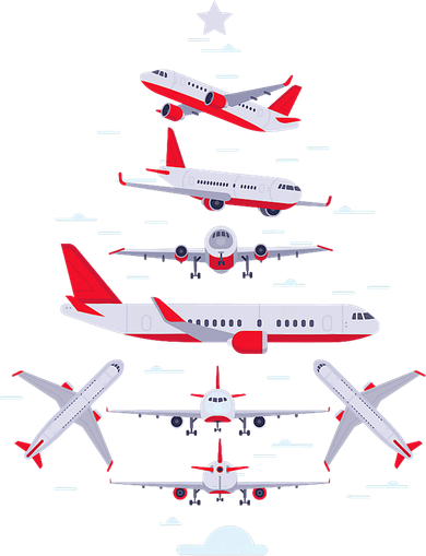 Airplane Christmas Tree Pilot Merry Christmas Xmas Tree Button