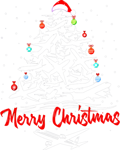 Airplane Christmas Tree Great Funny Gift Backpack