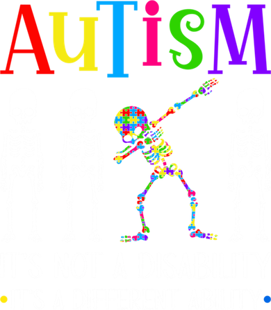 Autism Different Ability Autistic Dabbing Skeleton Great Gift Doggie Tank