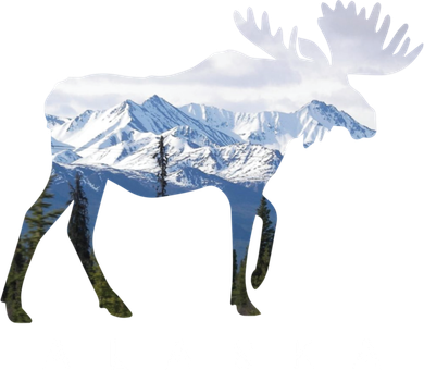 Alaska Day Moose Snowy Mountain Cute Gift Alaskan Tourist Gift Kids T-Shirt