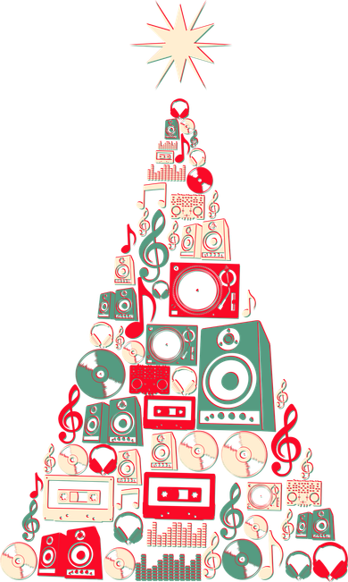 Audio Music Fan Christmas Tree Backpack