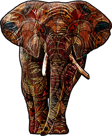 Elephant African Pattern Women's Dry Zone Grid Polo