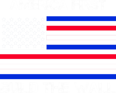 America First Build The Wall Flag Polo