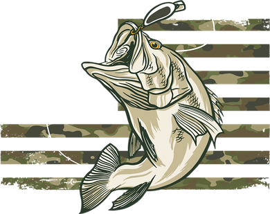 American Flag Bass Fish Fisherman Toddler Hoodie