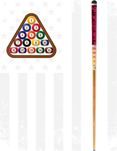 American Flag Billiard Vintage Pool Player Snooker Gift Kids Hoodie