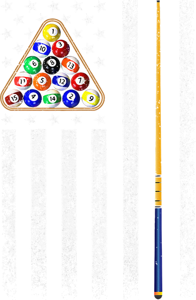 American Flag Billiard Vintage Pool Player Women's Long Sleeve Shirt
