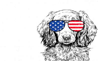 American Flag Dachshund Weiner Dog Us Patriotic Gift Santa Hat