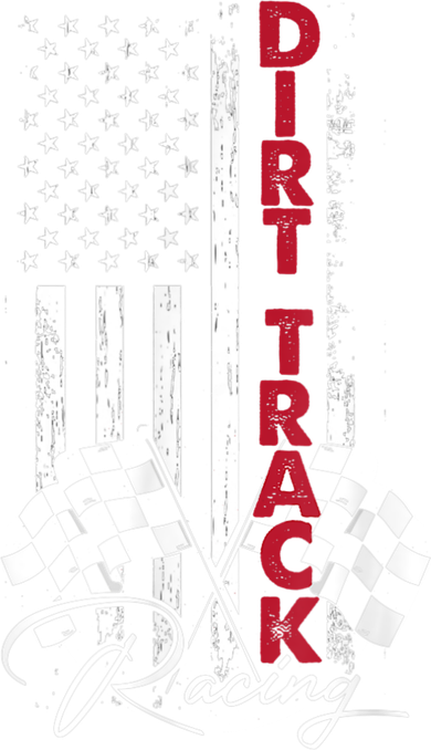 American Flag Dirt Track Racing Car Bike Driver Racing Racer Women's T-Shirt