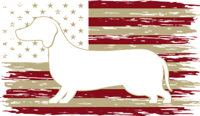 American Flag Dachshund Patriotic Dachshund Doxie Lover Baby Bodysuit