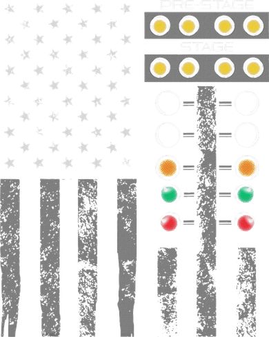American Flag Drag Racing Strip Tree Light For Dragster Kids T-Shirt