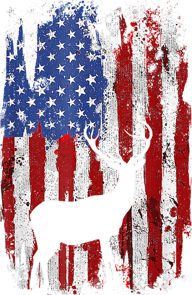 American Flag Deer Hunters Deer on American Flag Backpack