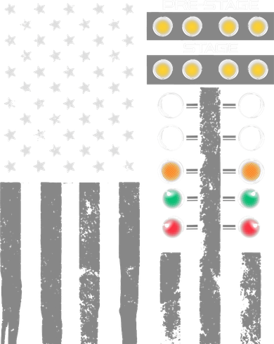 American Flag Drag Racing Strip Tree Light For Dragster Kids T-Shirt