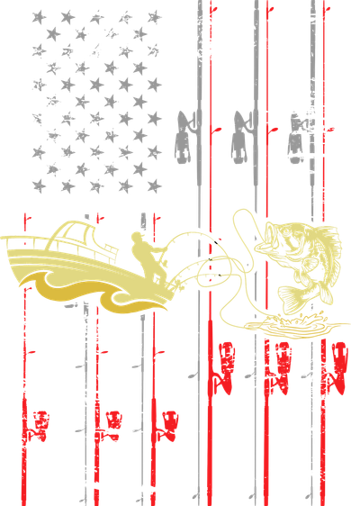 American Fishing Flag Coaster