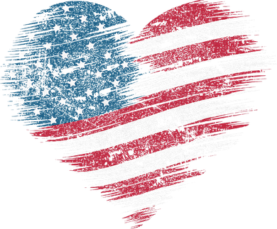 American Flag Heart Women Patriotic 4th Of July Usa Gift Sweatshirt