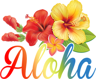 Aloha Floral Hawaiian Tropical Kids T-Shirt