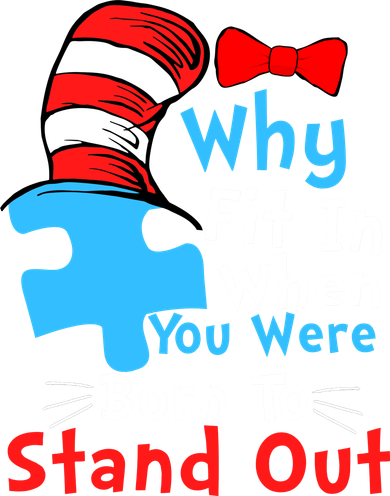 Why Fit In When You Were Born To Stand Out Autism Kids Hoodie