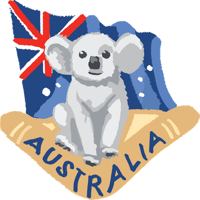 Australia Flag Koala Boomerang Kids Hoodie