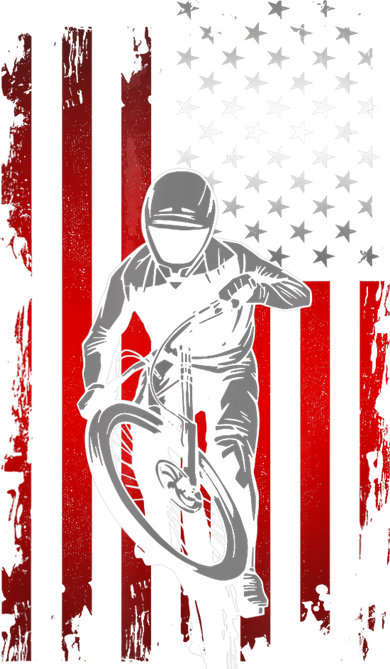 American Flag MTB Mountain Bike Doddie Hoodie