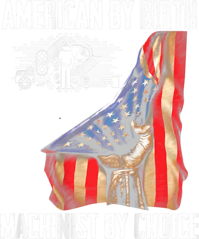 American Flag Machinist By Choice Funny For Machinist Kids T-Shirt