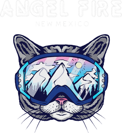 Angel Fire New Mexico Funny Cat Ski Googles Kids Hoodie