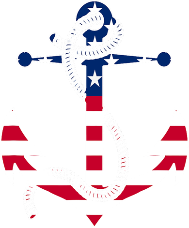 American Flag Patriotic Anchor - Memorial Day 4th Of July Toddler Long Sleeve