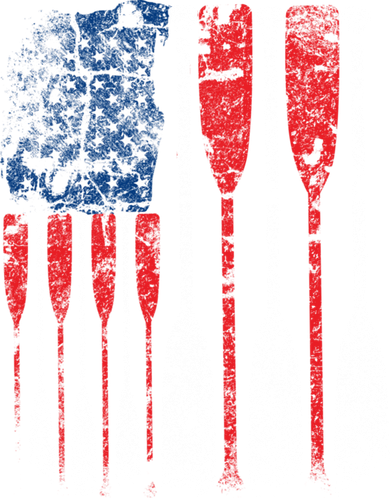 American Flag Rowing Oar Cute Us Row Crew 4th Of July Gift Tank Top
