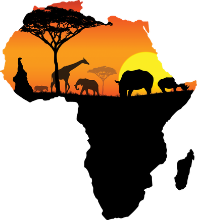 African Animals Button