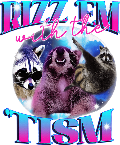 Autism Funny Rizz Em With The Tism Meme Autistic Opossum Toddler Hoodie