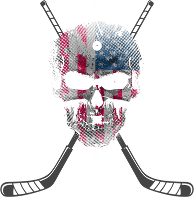 American Flag Skull Hockey Hockey Gift Backpack