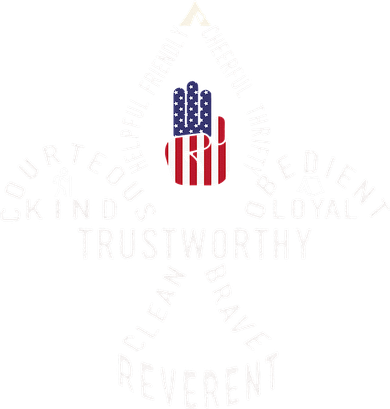 America Flag Scouting law Coaster