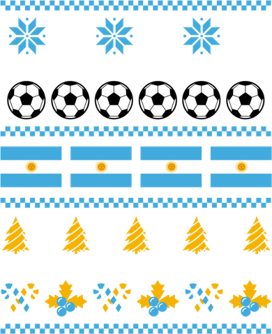 Argentinian Flag Soccer Ugly Christmas Sweater Argentina Cute Gift Ornament