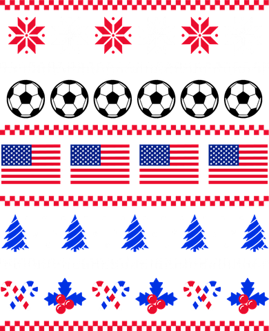 American Flag Soccer Ugly Christmas Sweater America USA Women's Long Sleeve Shirt