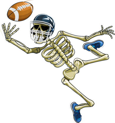 American Football Skeleton Halloween Boys Football Fan Bucket Hat
