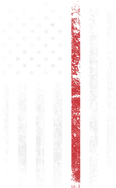 American Flag Thin Red Line Firefighter Support Patriotic Ornament