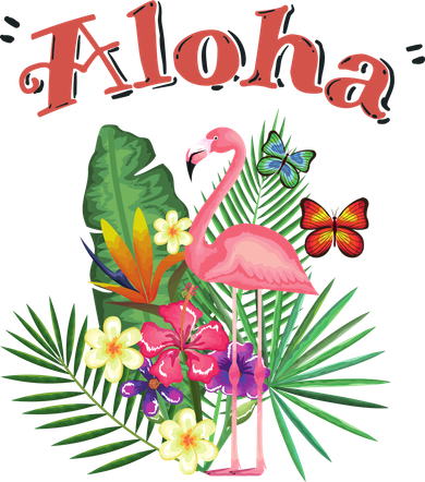 Aloha Flamingo Tropical Mousepad